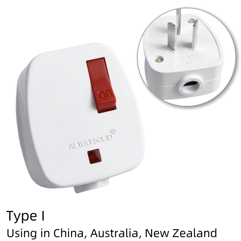 Adattatore per spina UK Prese di ricambio maschio Presa elettrica riscablabile Connettore adattatore per spina UK per cavo di prolunga di alimentazione: Tipo 11