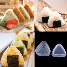 2 Stks/set Driehoek Vorm Mold Sushi Maker Praktische Vorm Trim Onigiri Rijst Bal Bento Druk Maker Mold