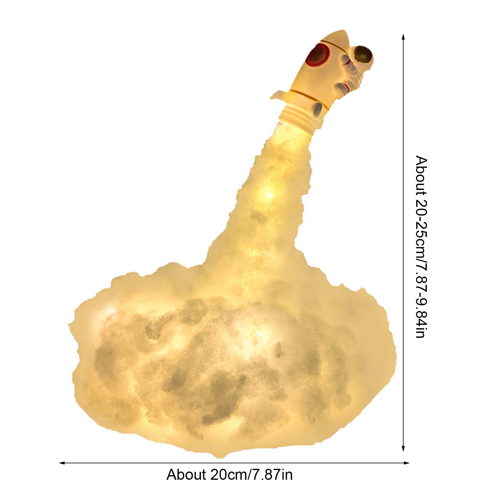 3D Astronaut Vormige Tafellamp Voor Valentijnsdag Rocket Model Speciale En Prachtige Nachtlampje Button Batterijen