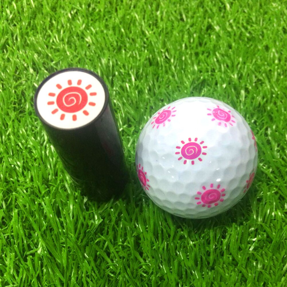 1pcs Golf Ball Stamp Marker Impression Seal Quick-dry Plastic Golf Accessories Symbol For Golfer Random Pattern
