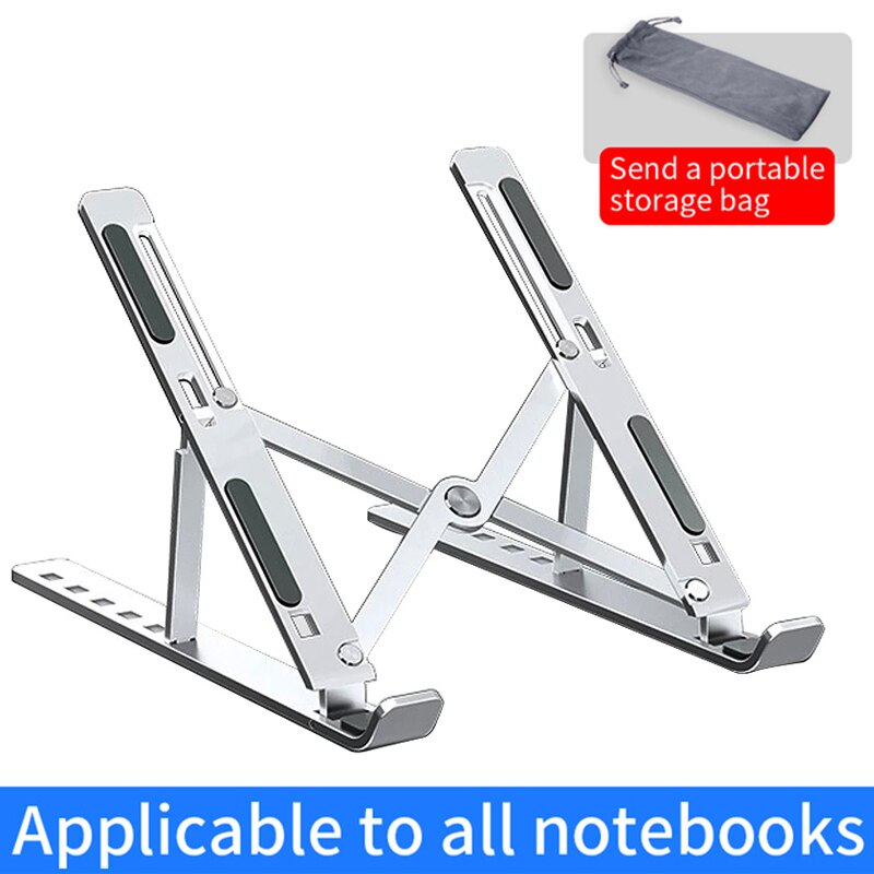 Metall Tragbare Faltbare Laptop Stand Einstellbare Notebook Halter Aluminium Unterstützung Für Macbook Pro Air Computer Tablet Basis Schreibtisch