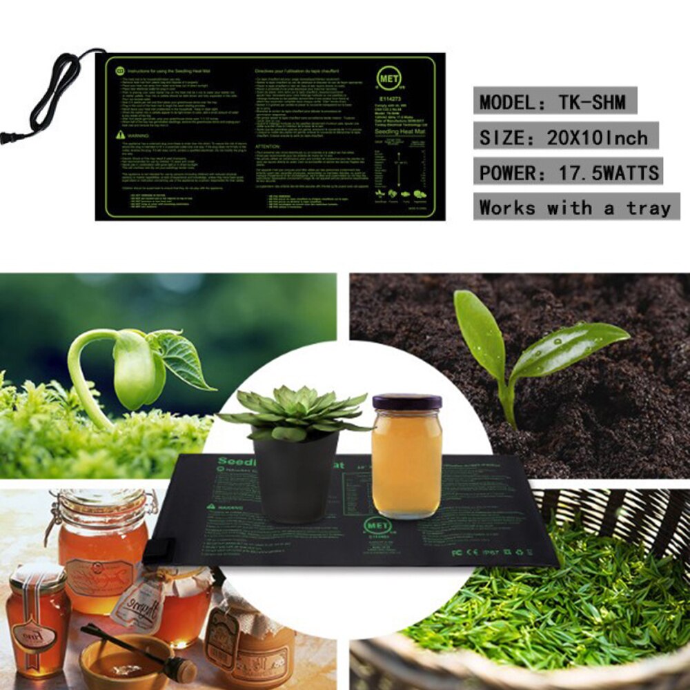 Seedling Heating Mat Waterproof Plant Seed Germination Propagation Starter Heated Pad Household Garden Supplies