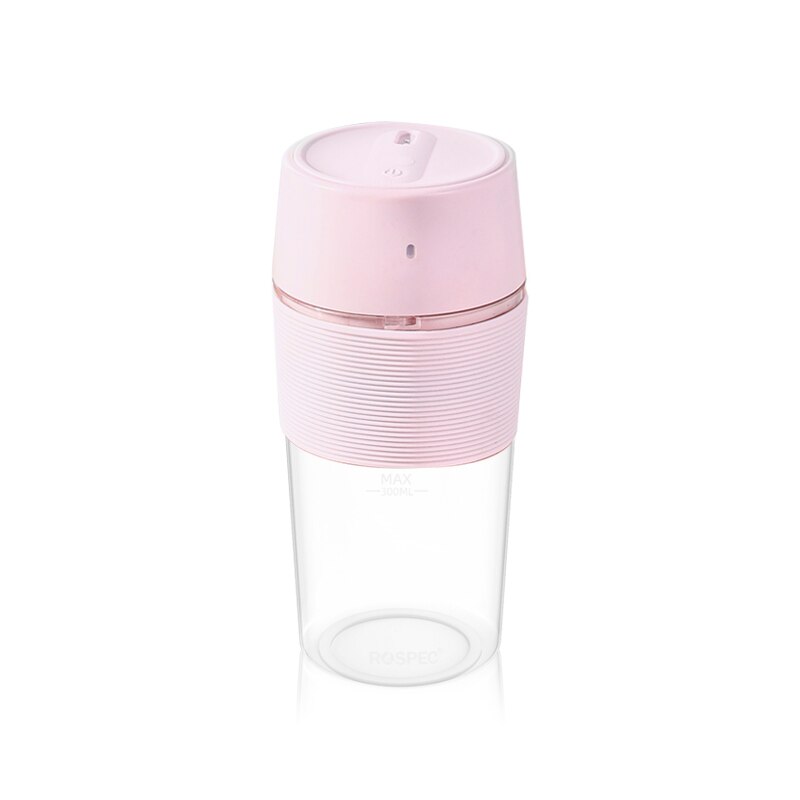 ROSPEC Portable Blender Bottle Wireless Mini Hand Mixer Electric Single Auger Juicer Cup Juice Extractors Smoothie Blender USB: Pink