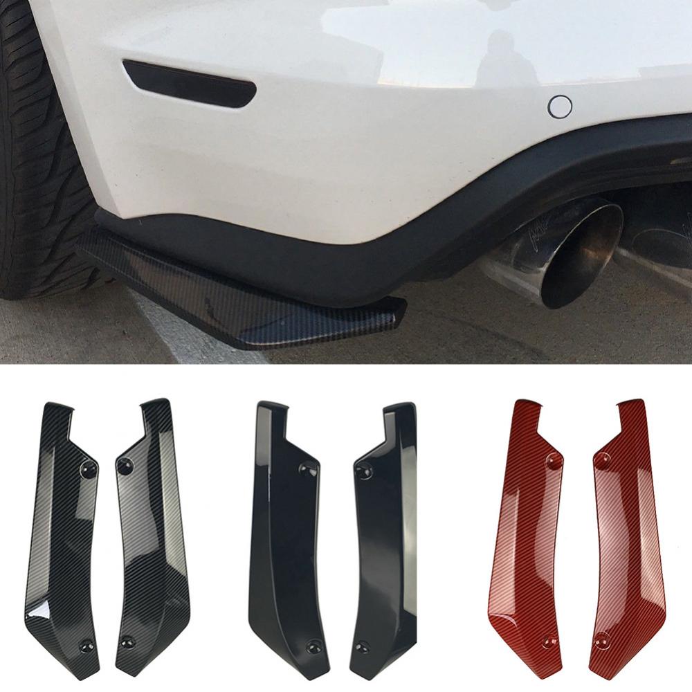 2Pcs Universal Car Rear Bumper Lip Spoiler Diffuser Splitter Scratch Protector Auto Accessoires Exterieur Onderdelen
