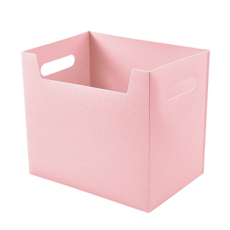 Livre fournitures porte-documents boîte de rangement de bureau dortoir bureau bibliothèque Simple livre organisateur multi-fonction étudiant panier: Pink