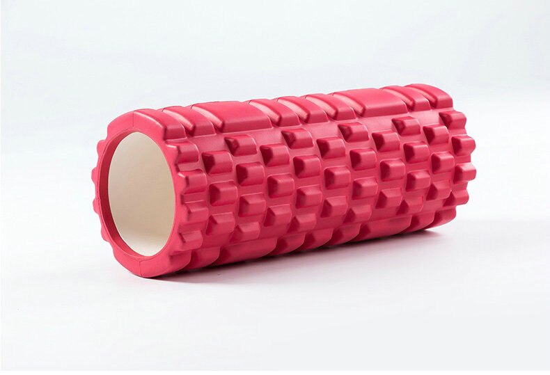 yoga pillar Mace sticks foam shafts keep the massage sticks shaft sticks sports fascia muscles to relax foam rolls: Red