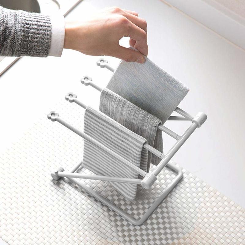 Estante de secado plegable para cocina, trapos para cocina, soporte para estante, botella de leche de alimentación, soporte plegable de vidrio de escritorio