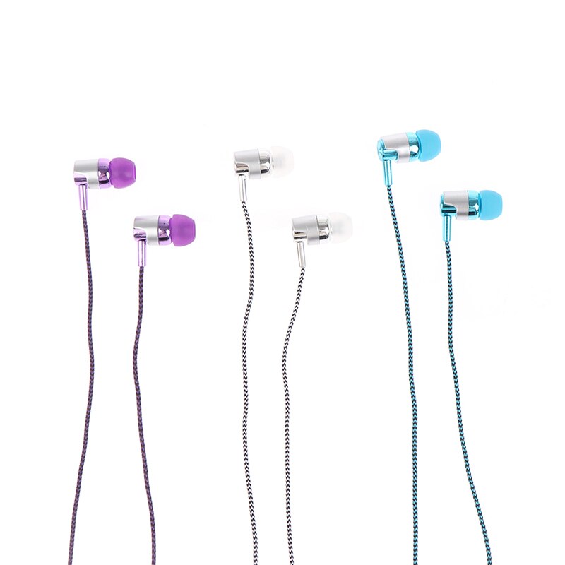 1pc stereo-ohrhörer mit kabel (nylon-geflechtkabel), headset mit mikrofon für xiaomi, laptops, smartphones und huawei