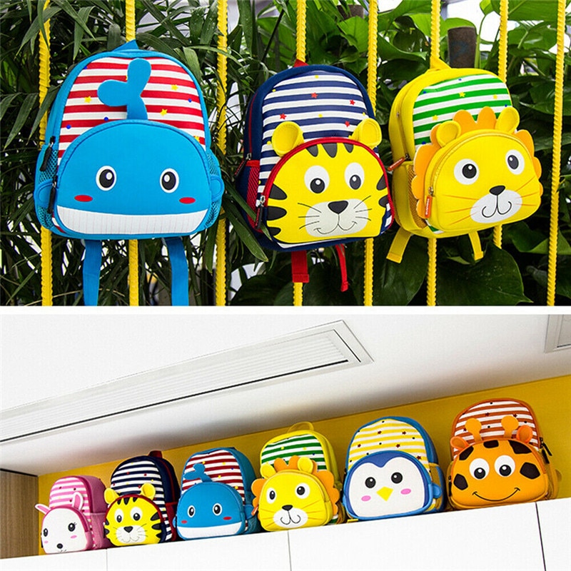 Local Stock Cute Kids Toddler Kids Boy Girl 3D Cartoon Backpack Kindergarten School Bag Rucksack Preschool Small Shoulder Bags