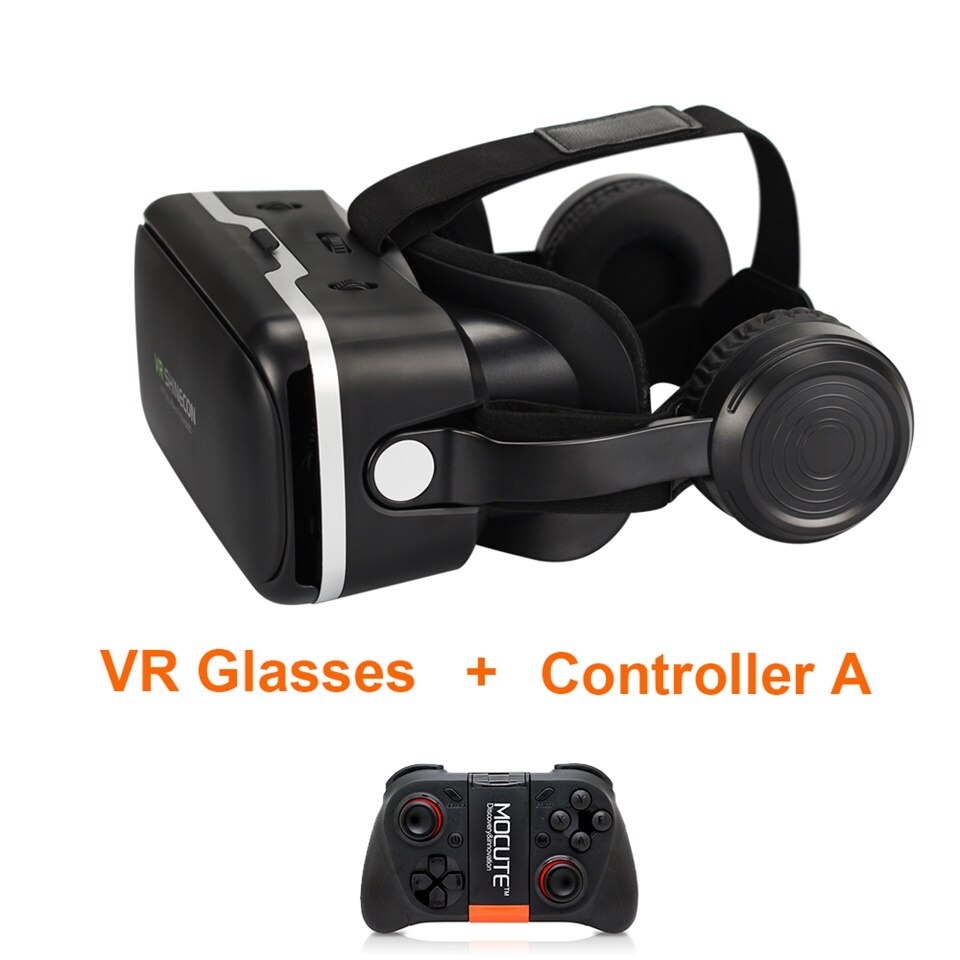 Vr Shinecon 6.0 3D Glazen Doos Google Kartonnen Virtual Reality Bril Vr Headset Voor 4.5-6.0 Inch Ios Android smartphone: SHINECON-6.0-050