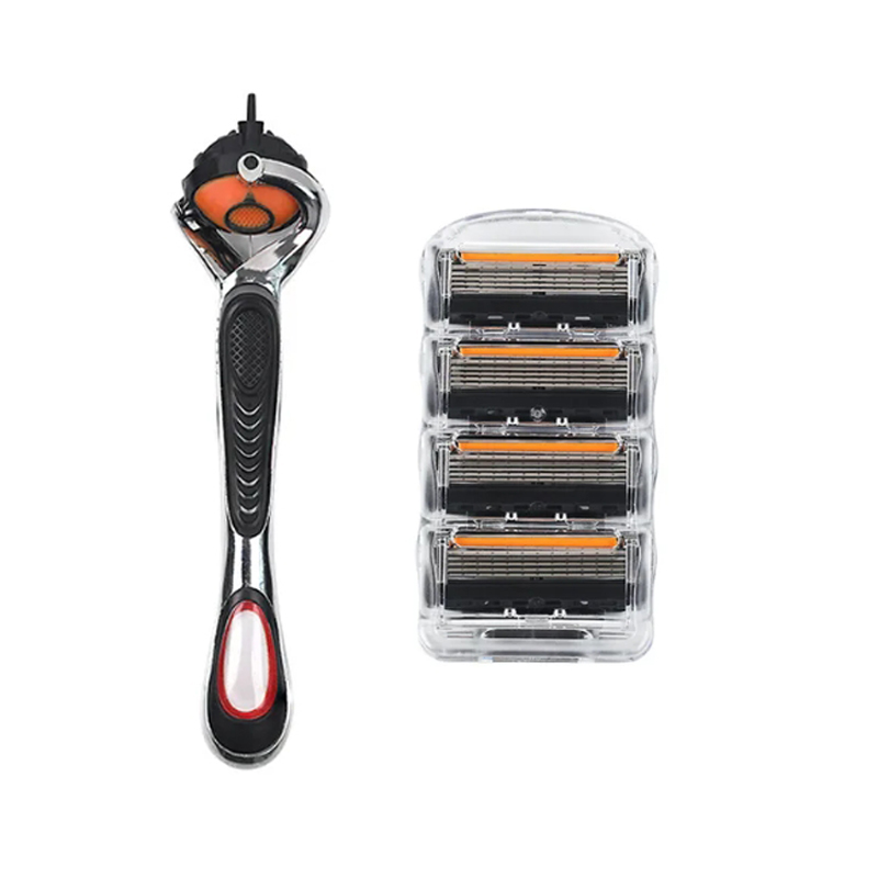 4/8/16pcs Shaving Machine 5-Layer Safety Razor Blades Manual Shaving Shaver Face Care Beard Hair Remover: WHITE