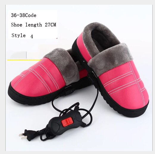 Elektrische Heizung Schuhe Elektrische Hausschuhe Baumwolle Fuß Wärmer Temperatur Einstellung Wiederaufladbare: Style 4