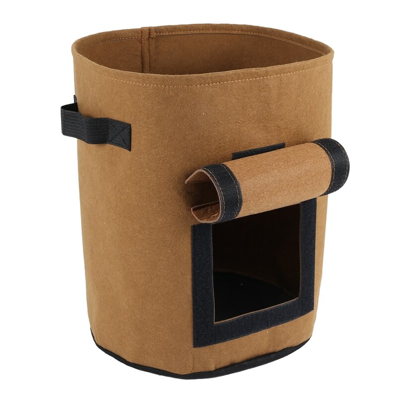 Aardappel Planter Bag/Plant Potten, 7-Gallon Venster Groente Planten Grow Bag, dubbele Laag Premium Ademend Geweven Doek Met St