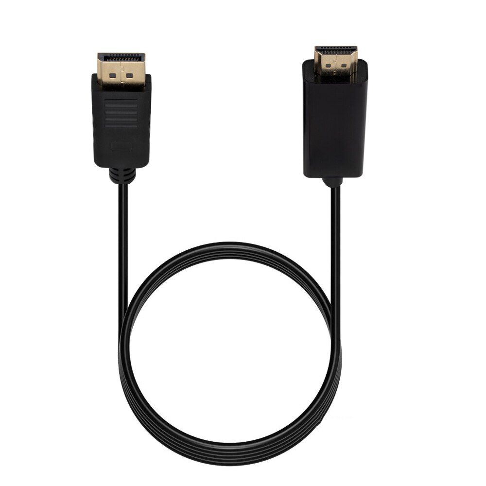Kebidu 1.8m 3m dp til hdmi-kabel displayport skjermport dp hann til hdmi hann m/m kabeladapter for macbook air dell monitor: 3m