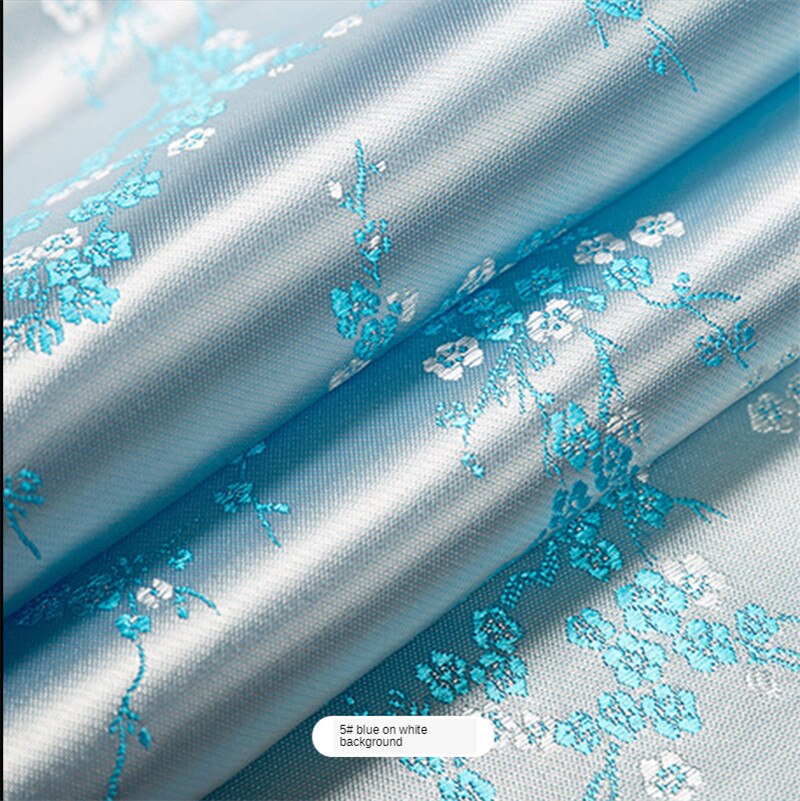 Retro jacquard pattern brocade cloth satin fabric jacquard pattern flower cloth and seam uniform cheongsam DIY