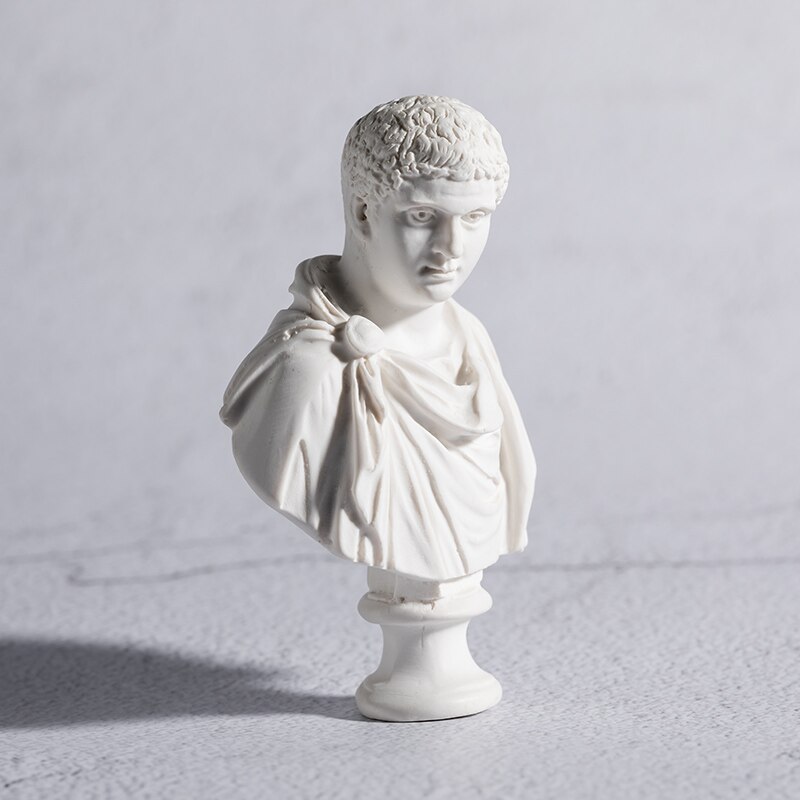 World Famous Statue Retro Art Resin Head Skull Sculpture Sketch Model David Moliere Home Decoration Accessories: Caracalla