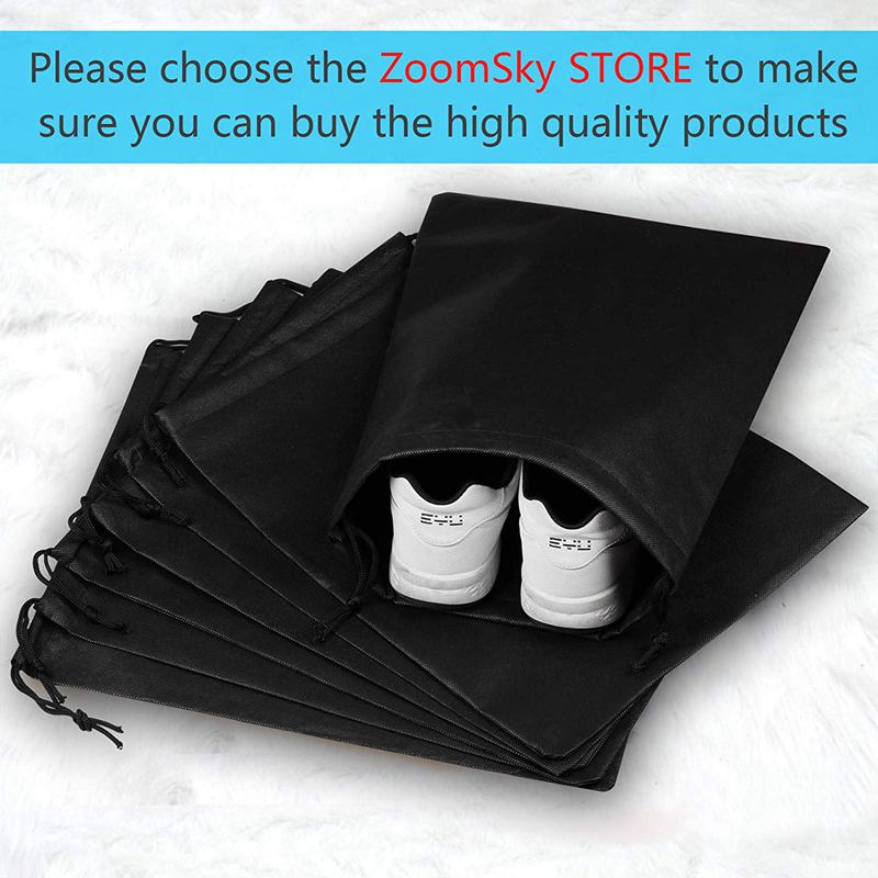 8 pièces chaussures sac, couverture chaussures noir étanche Anti-poussière stockage Portable sacs pour les Sports de voyage