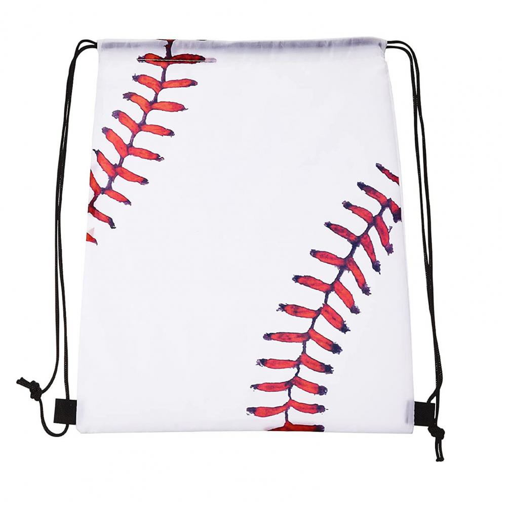 Softball Baseball Drawstring Backpack Outdoor Fitness Waterproof Backpack Bag Baseball Large Capacity Drawstring Bag Backpack: Red