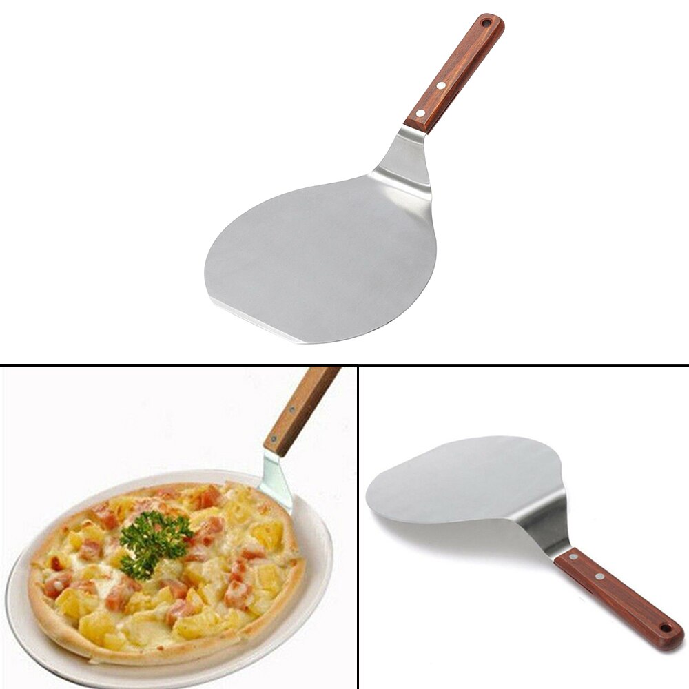 1 Pc Rvs Pizza Schil Schop Spatel Cake Lifter Paddle Tool Grote Maat