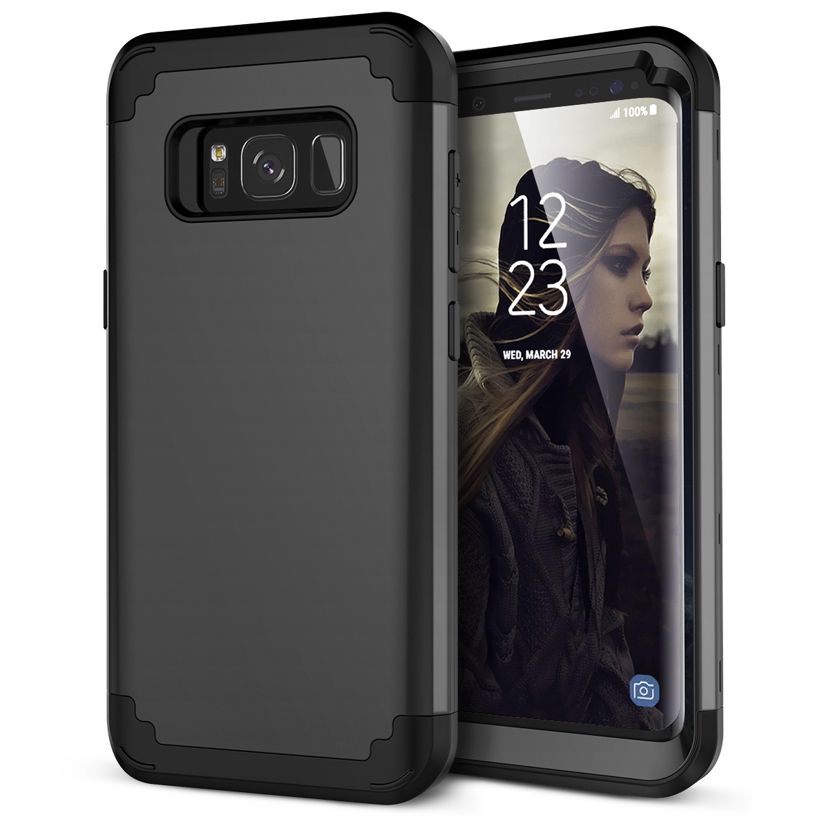 Telefon Fällen Für Samsung Galaxy S8 Plus Note8 Fall Durable PC + TPU 3 Schicht Hybrid Anti-Knock Volle körper Schutzhülle Stoßfest: For Samsung S8 / Black