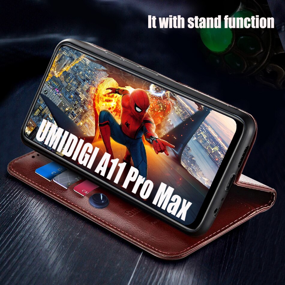 Luxe Lederen Flip Boek Stijl Case Voor Umidigi A11 Pro Max Wallet Kickstand Case Voor Umidigi A11Pro Max 6.8 Inch telefoon Cover