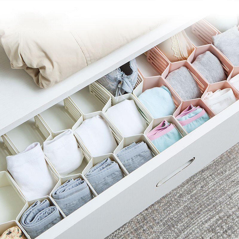 Armoire de rangement en nid d'abeille | Nouveauté, meuble de rangement en nid d'abeille de 12 carreaux chaussettes, diviseur de tiroir en plastique, placard organisateur de rangement à la maison