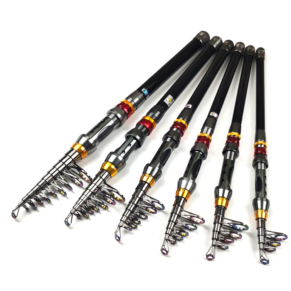 Teleskopisk fiskespö combo feeder spö kit 1.8-3.6m kolfiber fiske set kort resa fiskespö bas karp gäddsticka