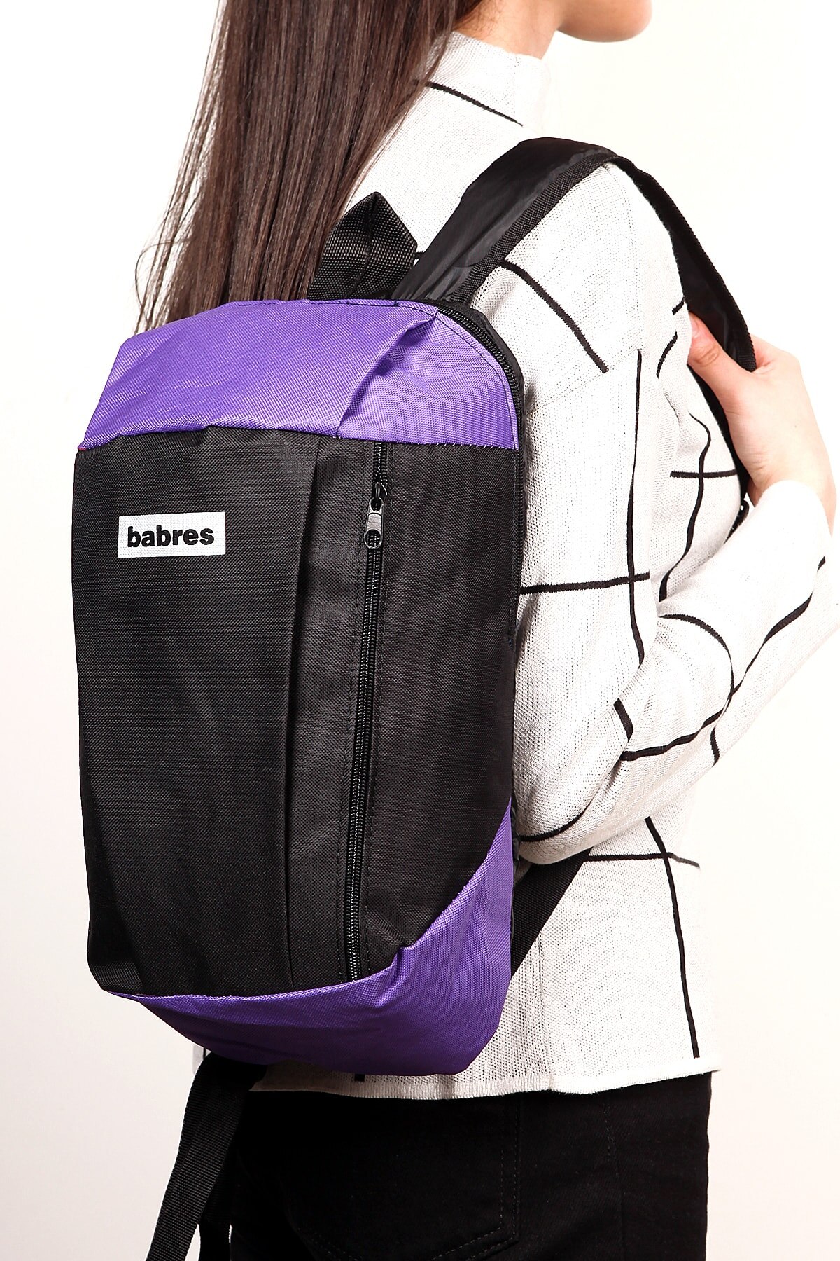 Unisex Black Purple Gym Bag 10 lt