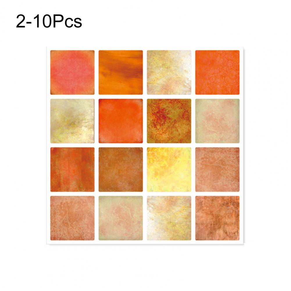 10Pcs/Set Stylish Wall Decals Removable Eco-Friendly Scratch-Resistant 3D Mosaic Wall Decals: 2