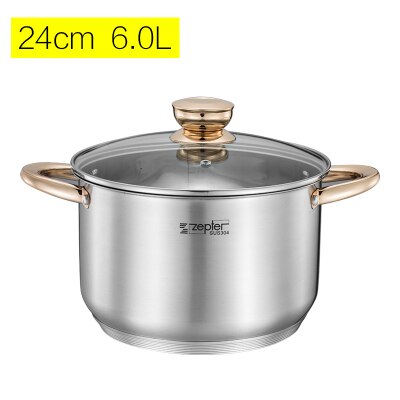 1pc gryder og pander induktion høj kvalitet gryder frituregryde gryde inox sæt køkkengrej køkkenredskaber valgt: 6000ml