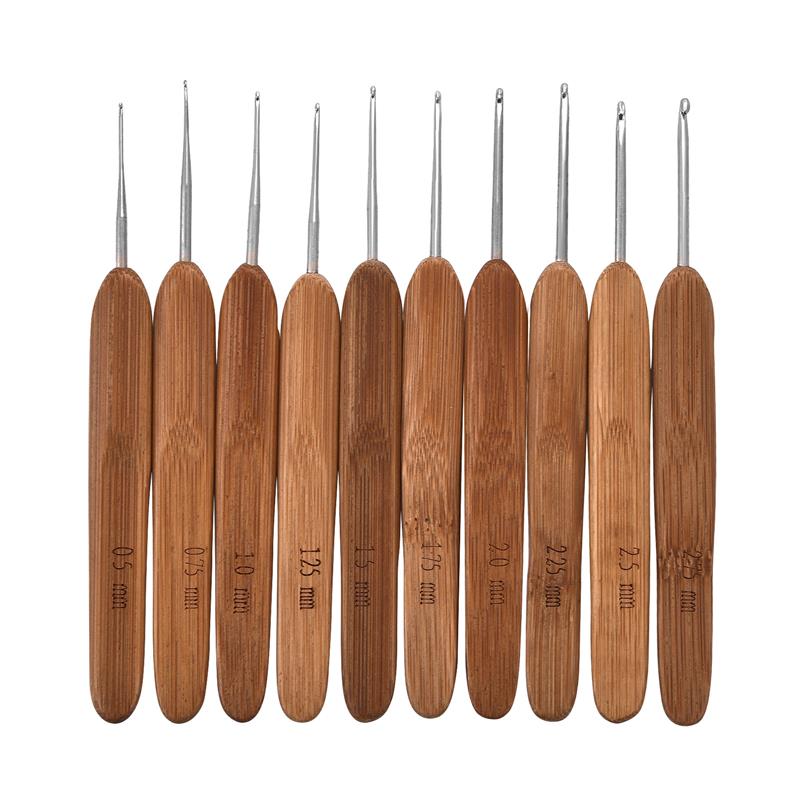 8 Uds. Tamaño mixto 2,5mm-6mm gancho de ganchillo tejido de punto hilo artesanía aguja de tejer mango de plástico ganchos de tejer agujas herramientas de Navidad: Negro