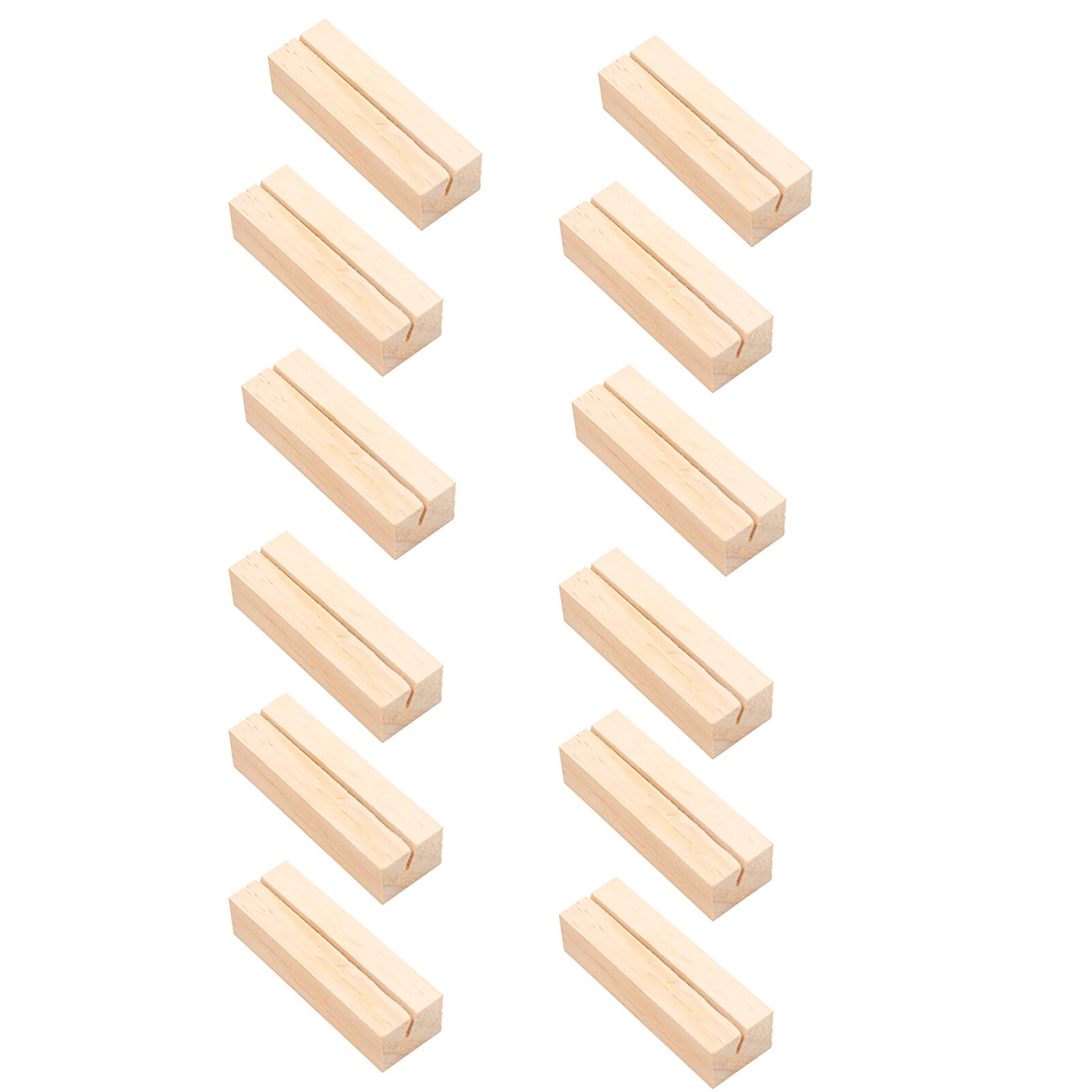 Wood Display Stands 12 Pack Menu Photo Picture Stands for Wedding Dinner Home Party Events Decoration