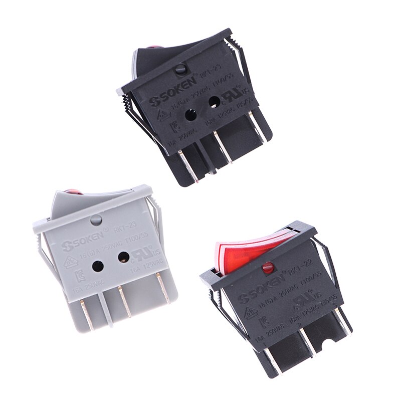 RK1-23 Oil Heater Switch ON/OFF Rocker Switch 250V/16A With Double Buttons 1pcs