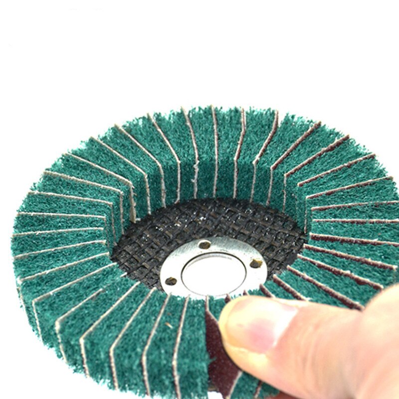 Disco de pulido de aleta de fibra de nailon, disco de fregado no tejido para amoladora angular, 1 pieza, 4 pulgadas, 100mm