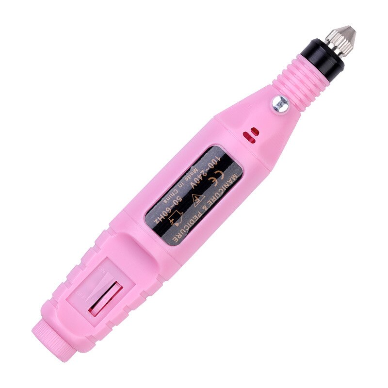 1 Pc Electric Nail Drill Tool Set Decoration Nail Manicure Machine Pedicure Pen Nail Tool Electric Manicure Drill: Pink