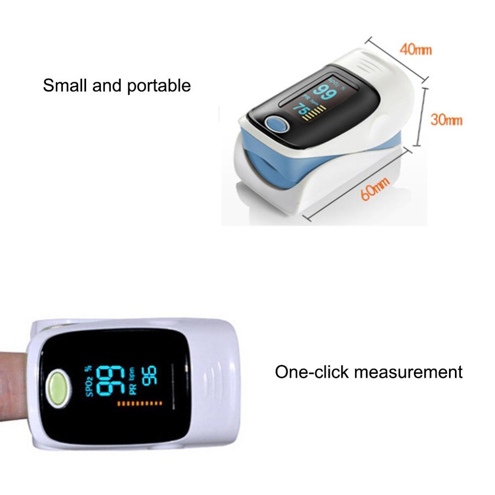 CE FDA Blood Oxygen Monitor Finger Pulse Oximeter Oxygen Saturation Monitor without Battery Fast