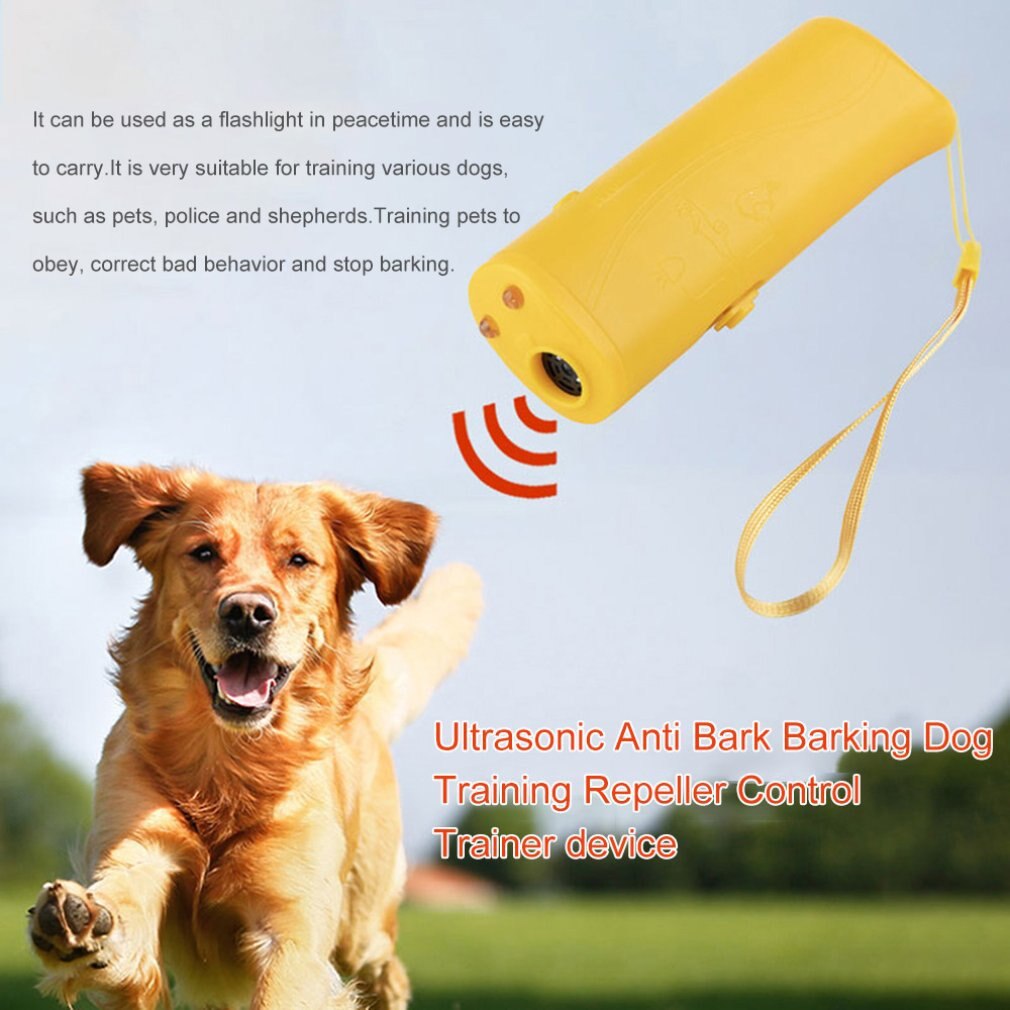 3 en 1 repelente ultrasónico de perros para entrenamientos de perros equipo Anti-Barking repelentes dispositivo perro corteza ladrar parar repelente dispositivo repelente