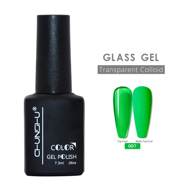 Ankomster vaktelegg semi-permanant uv gel neglelakk gjennomsiktig kolloid bløtlegging av nails art manikyr for toppstrøk 12ml gjør det selv: Glassgel -07