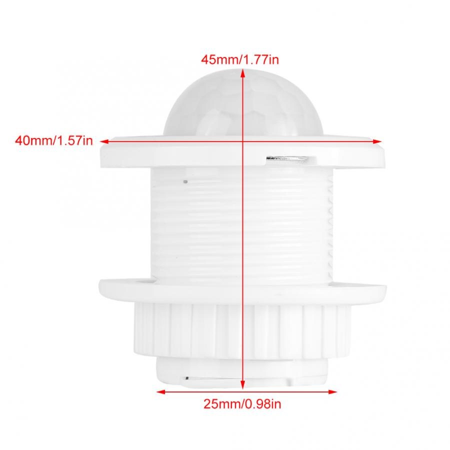 Mini Embedded PIR Infrared Body Adjustable Sensor Switch 110-240V