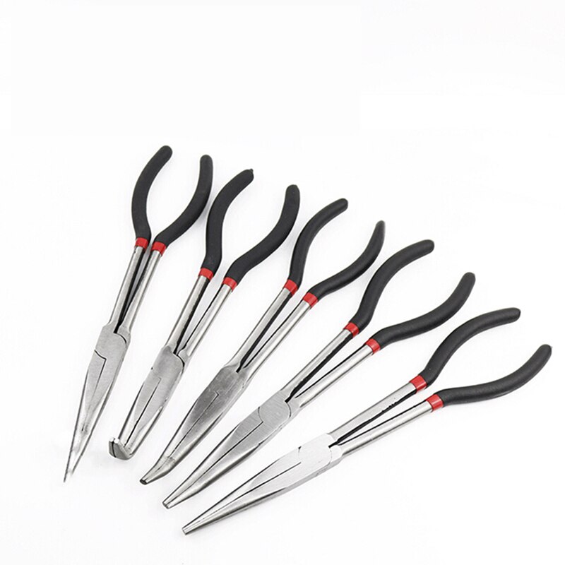 1 Set Multi-Function Stainless Steel Needle-Nosed Pliers Curved Nose Pliers Round Nose Pliers Auto Repair