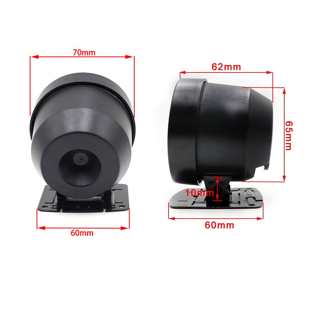 Medidor de relación aire-combustible CNSPEED 60MM 12V para coche Indicador de relación aire-combustible ligero rojo y blanco medidor de relación cara negra AFR YC101353