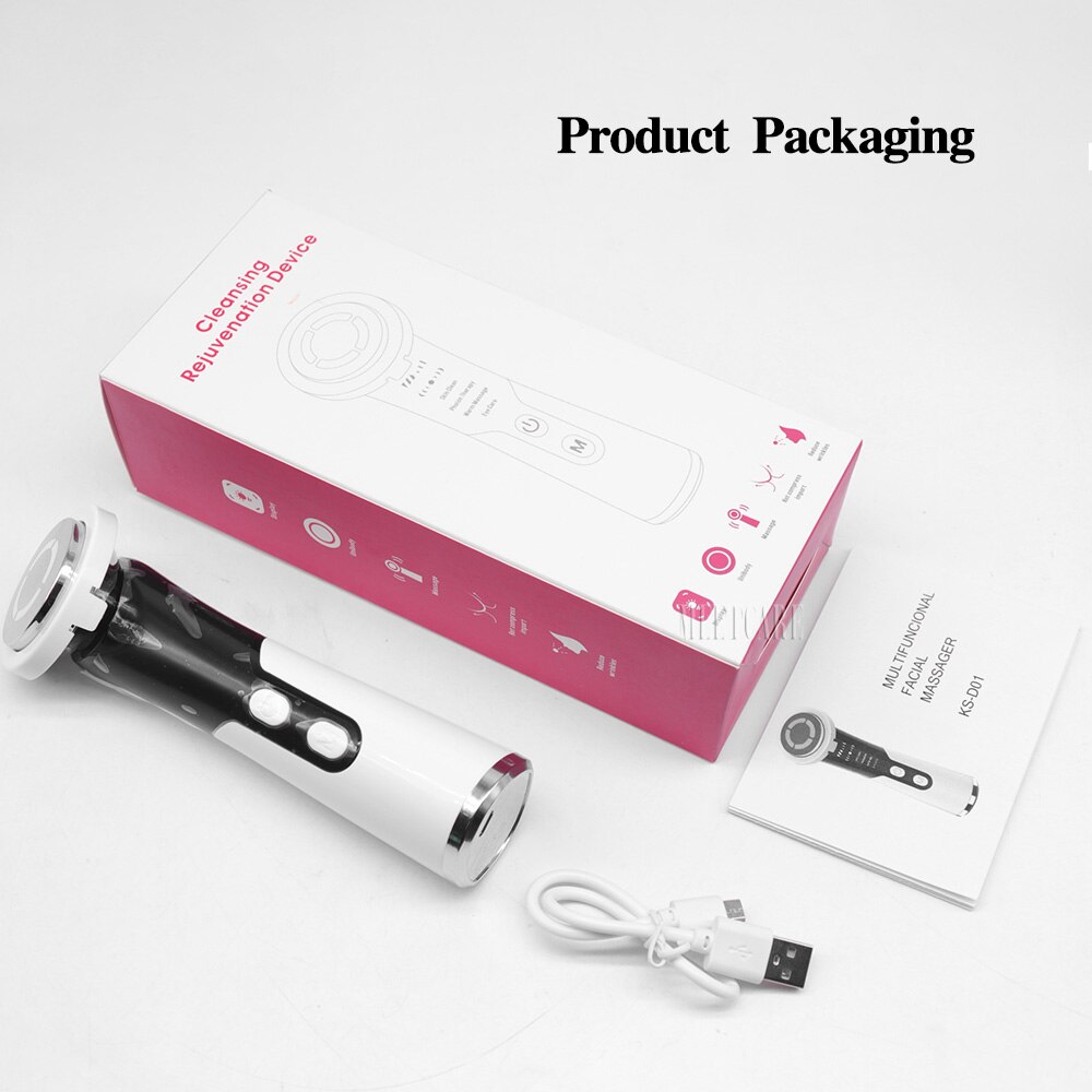 Red Light Therapy LED Photon 4in 1 Face Massage Facial Eye Care Deep Cleaning Face Lifting Skin Rejuvenation Beauty Dervice