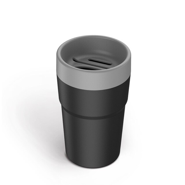 Car Trash Organzier Bucket Storage Bucket Tissues Box Coin Collector Card Slot Garbage Can Holder Trash Bin Garbage Bag: 1 Pcs Grey