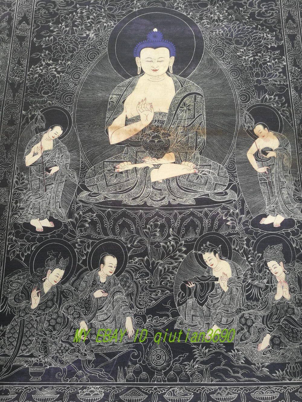 Nepal tibetaanse thangka schilderijen oude thangka collectie  t02