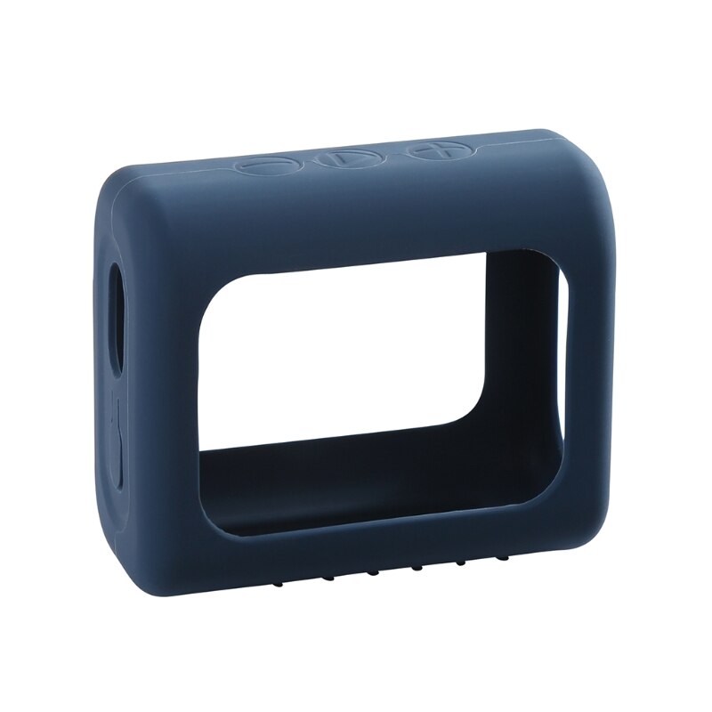 Funda de silicona a prueba de polvo para altavoz, carcasa protectora anticaída para JBL GO 3 GO3 Bluetooth, compatible con altavoz S17 21: Dark Blue