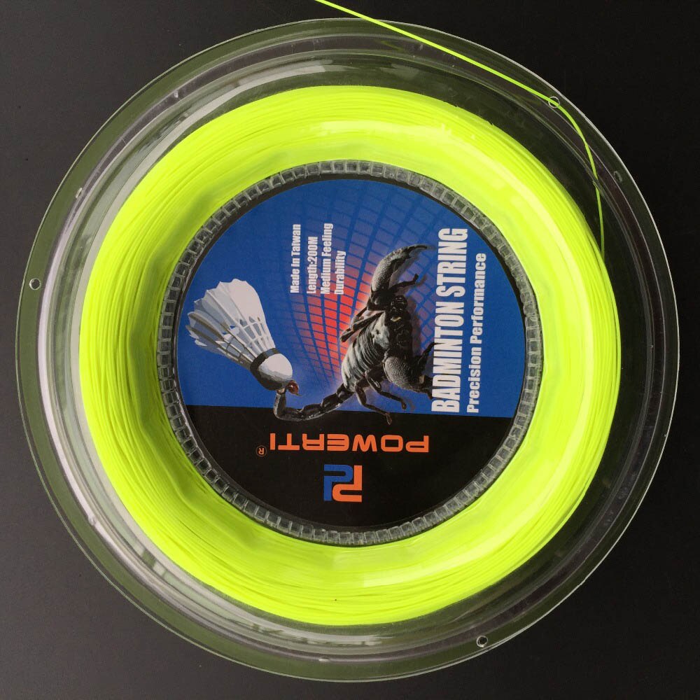 POWERTI 0,69mm Badminton Schläger Schnur Nanofibers Spule Badminton Ausbildung Schläger Schnur BX95 200m Weiche Gymnastik Schnur: fluoreszierend Grün