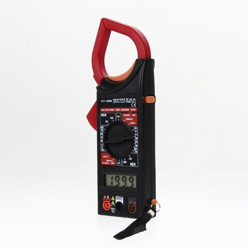 AC Current Resistance and diode Meter Tester DT266 Digital Clamp Meter Multimeter with Continuity Buzzer DC/AC Voltage