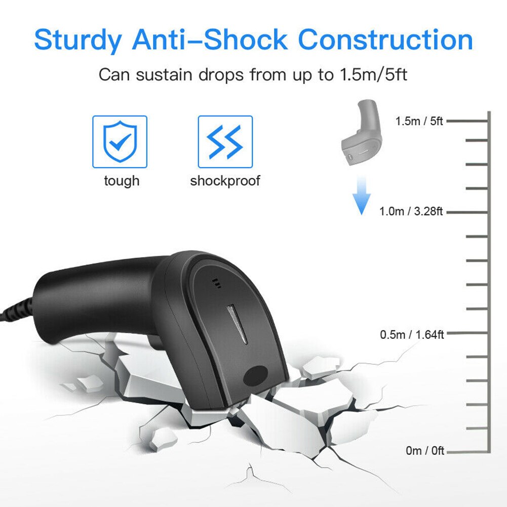 Bluetooth draadloze barcodescanner en bekabelde 1d/2d qr-barcodelezer (pdf -417 scanner) voor de mobiele betalingsindustrie