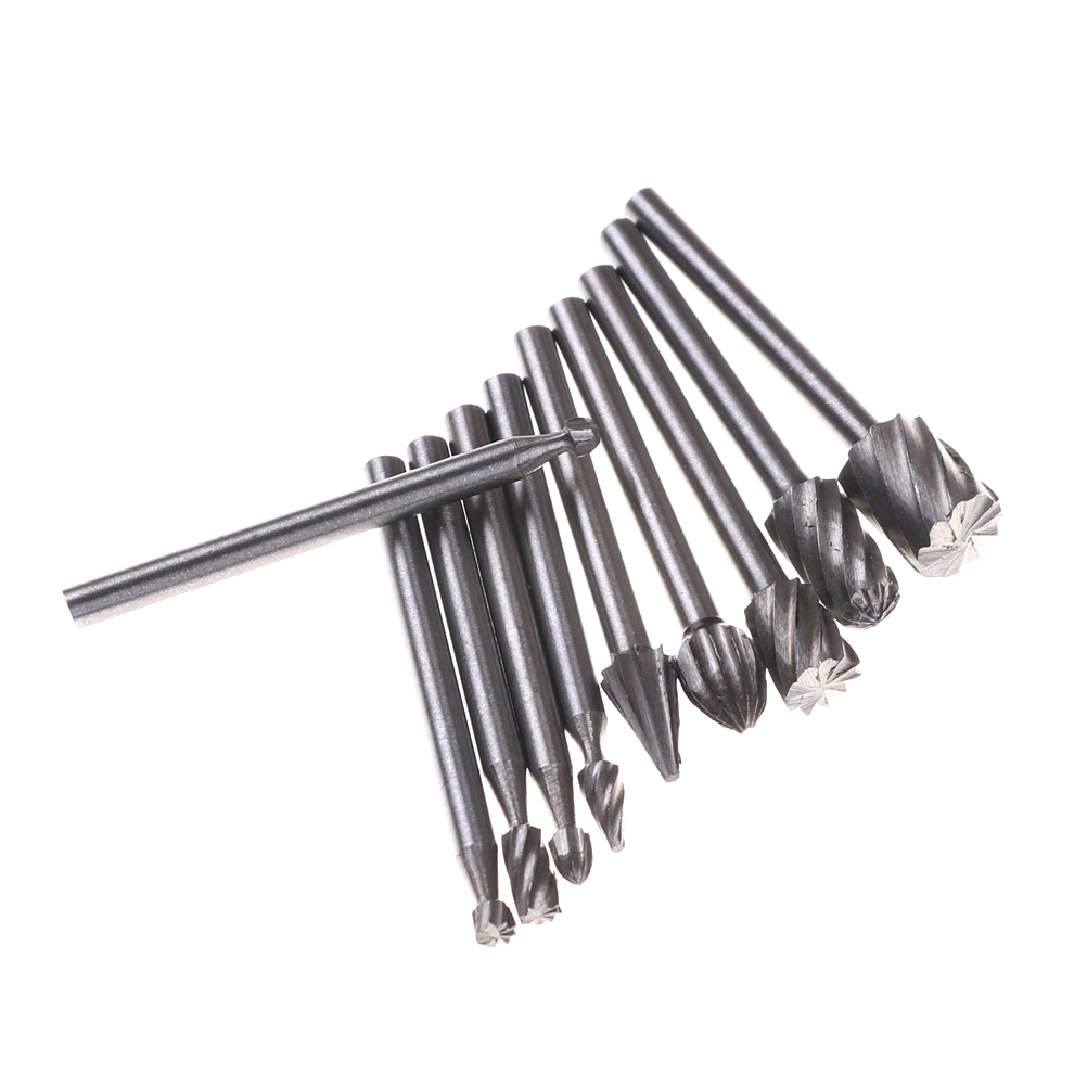 10 Stuks 3Mm Hss Routing Frezen Burr Frees Voor Dremel En Rotary Graveermachine Gereedschap Accessoires