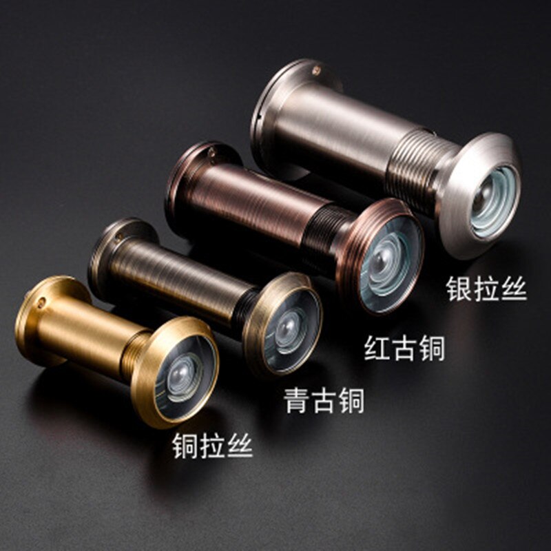 200 Degree Wide Viewing Angle Peephole Security Door Viewers 14mm Hole Hidden Peephole Adjustable Glass Lens Hardware Tools